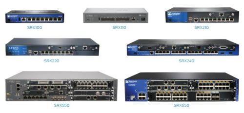 SRX100, SRX110, SRX210, SRX220, SRX240, SRX550, SRX650